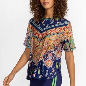 Johnny Was bee active floral top size small